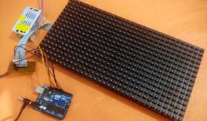 LED Display Board using P10 LED Matrix Display and Arduino