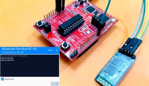 Interfacing HC-05 Bluetooth Module with MSP430 Launchpad to Control an LED